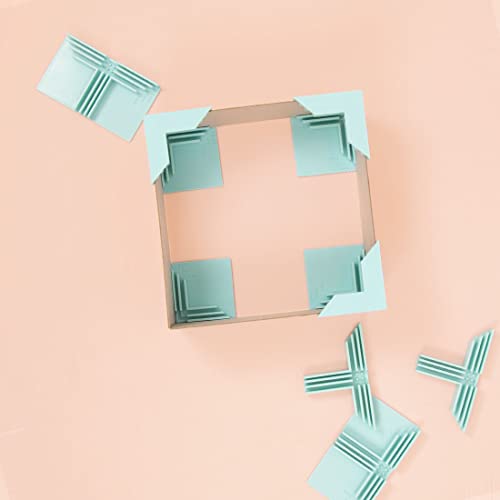 Craftelier - Set of 4 T-Shape Cartonboard Corner Bits | Suitable for 1.5 mm, 2 mm and 3 mm Thicknesses | Specially Designed to Create Dividers and Corners in Boxes | Turquoise Color - color: Turquoise, size: Set of 4 Divider Assembly Clamps