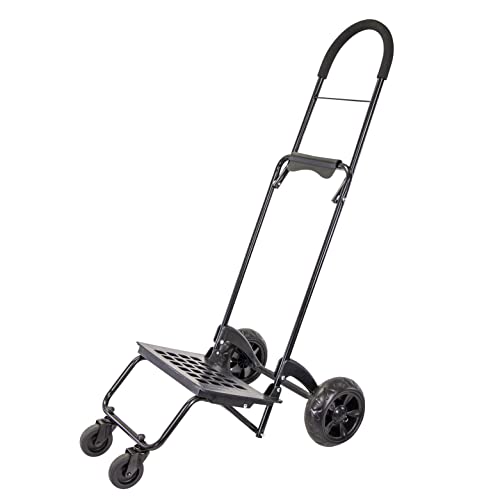 dbest Products Trolley Dolly Rover, 4 Wheeled Push Folding Utility Cart Hand Truck Platform Swivel Wheels Garden Lightweight Luggage Carretilla de Carga Plegable - size: Rover