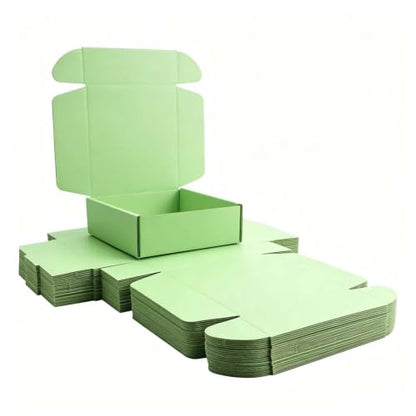 KAXILU Green Tea Cardboard Boxes Shipping Packaging Boxs 20pcs Shipping Boxs Suitable E-Commerce Packaging Small L6xW6xH2 inch - color: Green Tea-1, size: Small-L6xW6xH2 inch