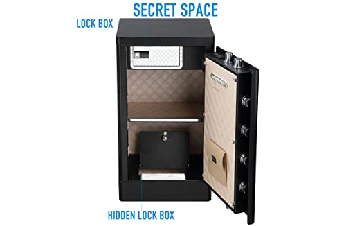 Tenamic Deluxe Biometric Fingerprint Safe Box Smart Touch Screen Fireproof Safe for Home Office Hotel 5.1 Cubic Feet - size: 5.1 cuft Deluxe Biometric