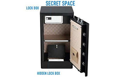 Tenamic Deluxe Biometric Fingerprint Safe Box Smart Touch Screen Fireproof Safe for Home Office Hotel 5.1 Cubic Feet - size: 5.1 cuft Deluxe Biometric