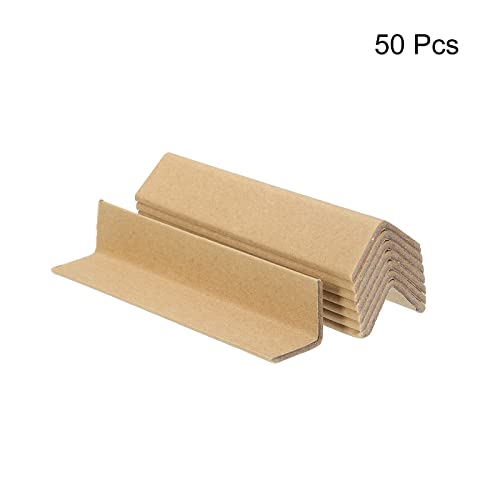 PATIKIL Adjustable Cardboard Corner Protector Package Frame Protectors l Shaped 80x30mm Thick 3mm for Art, Packing, Shipping, Pack of 50 - size: 80x30mm