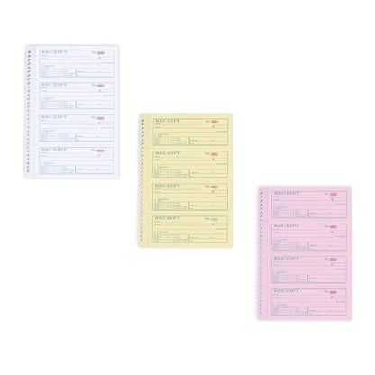 2Pcs,Money Rent Receipt Book,7.9x11.22 Inches,Receipt Book with Carbon Copies,3 Part Carbonless,Cash Receipt Book,100 Sets per Book - size: 7.9x11.22 inches, style: 2Pcs-3Part