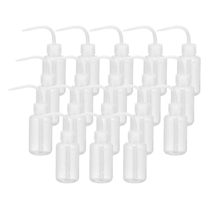 PATIKIL 150ml 5oz Succulent Eyelash Tattoo Wash Bottle, 18 Pcs Plastic Watering Squeeze for Plant Extensions Irrigation Lab Gap Cleaning, Clear - color: Transparent, size: 150ml/5oz