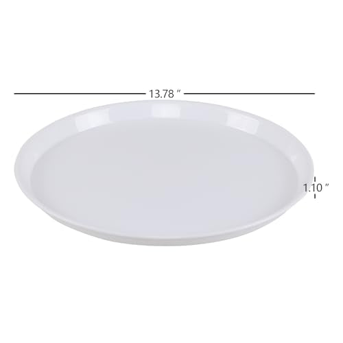 Xyskin Plastic Serving Tray, Non-Slip Round Serving Trays, 6-Pack