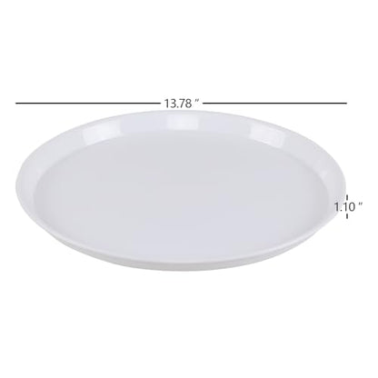 Xyskin Plastic Serving Tray, Non-Slip Round Serving Trays, 6-Pack