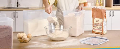 Vtopmart 9.5L Flour Sugar Storage Containers, 2 Pack, Each Fits 12.5 lb - color: Black, size: 9.5L