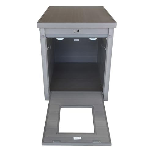 New Age Pet ECOFLEX Cat Box Cover and End Table with Litter Box Enclosure and a 10 Year Warranty Hides Unsightly Litter Box made with Moisture & Odor Resistant Composite Material - color: Grey, size: Standard