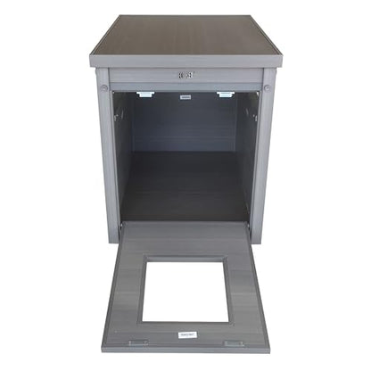 New Age Pet ECOFLEX Cat Box Cover and End Table with Litter Box Enclosure and a 10 Year Warranty Hides Unsightly Litter Box made with Moisture & Odor Resistant Composite Material - color: Grey, size: Standard