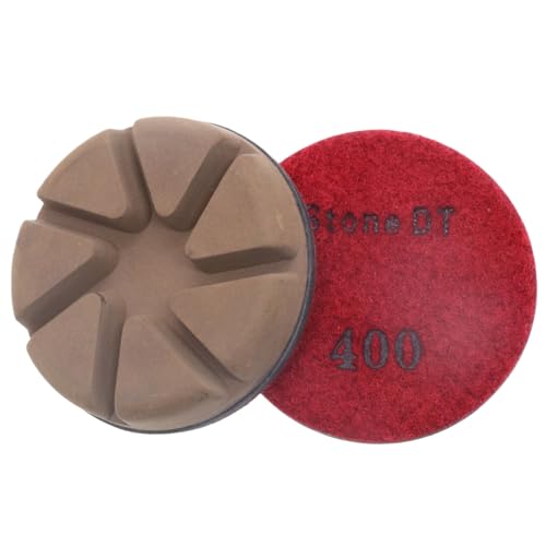 Hybrid Diamond Polishing Pucks, 3’’ Floor Grinding Pads for Hard Concrete Surface, Compatible with Ride-on/Walk-Behind Floor Grinder, Aggressive Ceramic Bond, 400#, 9PCS - style: 400# 9PCS