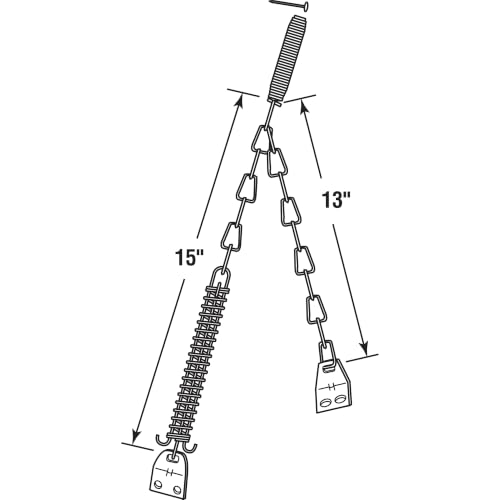 Prime-Line K 5141 Storm Door Protector Chain and Spring, Black Finish (Single Pack) - color: Black
