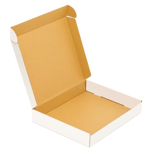 50 pack Small Shipping Box,13x11x2'',Corrugated Mailer, White - size: 13x11x2"