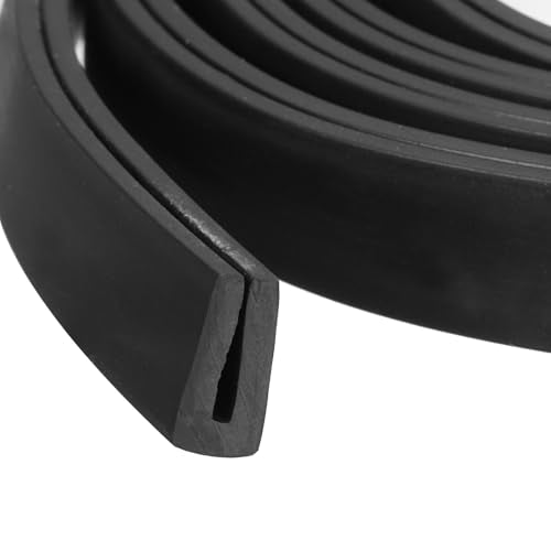 uxcell U Channel Edge Trim, 19.7ft Length Rubber Guard Seal Strip Edge Protector Flat Type Fit for 1.5-2mm Edge, (3/16" W x 7/16" H) Black - size: Fit 1.5-2mm x 19.7'L x 7/16"H x 3/16"W