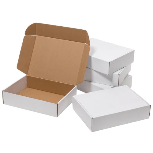 Wowxyz 12x9x3 Inches Shipping Boxes 30 Pack Corrugated Cardboard White Box - size: 12x9x3"