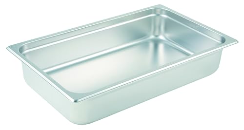 Winco 4-Inch Anti-Jamming Steam Pan, Full, 24-Gauge - size: 4" Deep