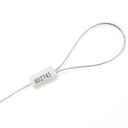 20pcs Security Marking Cable Seals Tamper Proof Steel Wire Seal Numbered Shipping Seals Disposable Pull Tight Self-Locking Cable Seal Truck, Trailers, Cargo, Containers Seal Ties Straps (White, 20pcs) - color: White, size: 20pcs