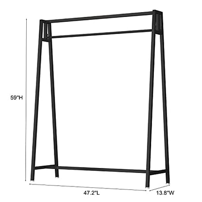 HOMEKAYT Black Clothing Racks for Hanging Clothes, Modern Clothes Rack Heavy Duty Display Rack for Home and Clothing Store 47''L-Black - color: black