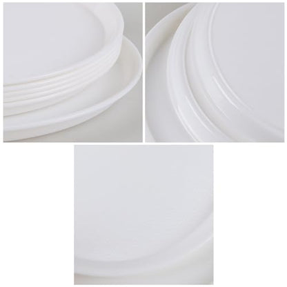 Xyskin Plastic Serving Tray, Non-Slip Round Serving Trays, 6-Pack