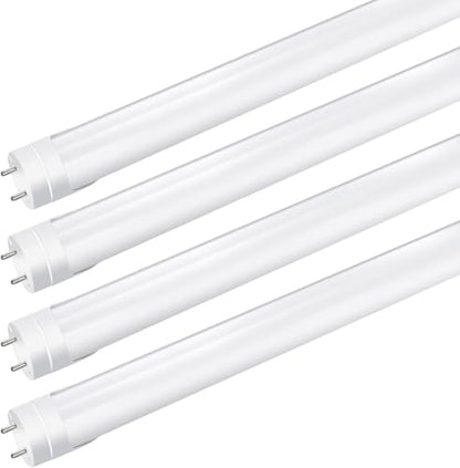 LightingWill LED T8 Light Tube 2FT, Natural White 4000K, Dual-End Powered Ballast Bypass, 1000Lumens 10W (24W Fluorescent Equivalent), Frosted Cover, AC85-265V Lighting Tube Fixtures, 4 Pack - color: Natural White, size: 2FT-4 Pack
