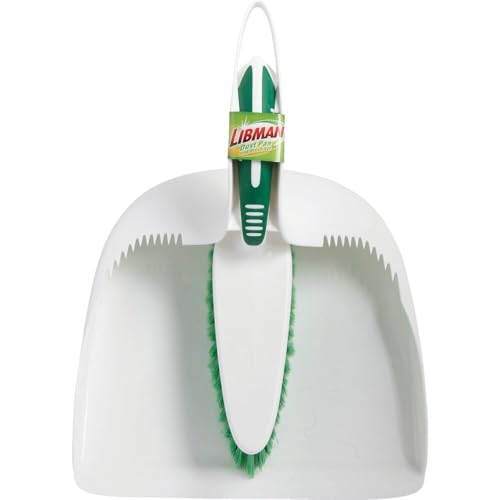 Libman 95 Dust Pan and Brush Set with Ergonomic Handle