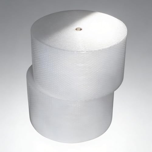 3/16" Small Bubble Cushioning Wrap Roll - 700FT Total (2 Rolls x 350FT), 12 Inches Wide, Perforated Every 12", Clear or White, Premium Shipping & Packaging Protection
