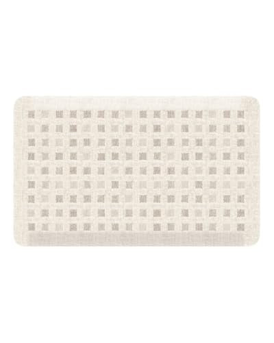 House of Noa Nama Standing Mat – Anti-Fatigue Cushioned Kitchen Mats for Floor | Ergonomic Bounce-Back Foam Kitchen Mats | Anti-Fatigue Mats for Kitchen & Standing | Levi Buff | 22" x 36" - color: Buff, size: 36"L x 22"W x 0.8"Th