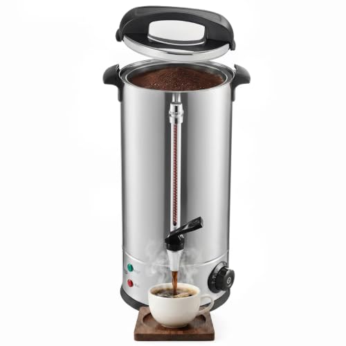 50 Cup 8L Stainless Steel Commercial Coffee Urn and Hot Water urn