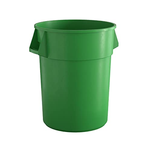 55 Gallon Green Round Commercial Trash Can, Heavy-Duty Food Grade NSF Certified, Perfect for Restaurant, Office, School, Garage, Backyard, Workshop, Warehouse - color: Green, size: 55 Gallon, style: Trash Can