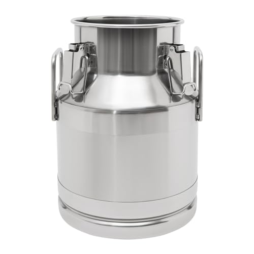 0.03 inchThickened Stainless Steel Milk Can Large Liquid Container Storage,Stainless Steel Milk Bucket With Sealing Lid and Carry Handle,for Wine, Oil Storage Transport (10L/ 2.6 Gal) - size: 10L/ 2.6 Gal