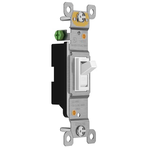 ENERLITES 10 Pack Toggle Light Switch, Single Pole Wall Switch, White - color: White, size: Switch without Wall Plate