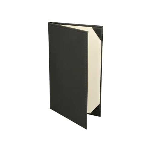 Prestine Menu Covers Made of Premium Faux Leather (10-Pack) - 8.5" x 14" - 2 Views - Black - Restaurant Menu - Wine List - Bar Menu - size: 8.5”x14” - 2 Views