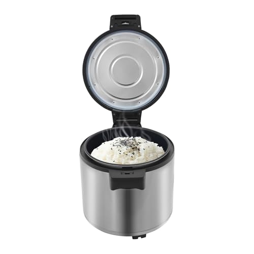 23L Electric Rice Warmer, Stainless Steel Commercial Food Warmer for Rice Soup Catering Restaurant Buffet Kitchen Use Durable Heating Equipment Suitable for Chefs Small Business Large Events