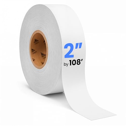 DuraMark EC700 Floor Marking Tape for Concrete and Pavement | Industrial Marking Tape for Warehouses | Long-Lasting | High Durability, White, 2 Inches by 108 Feet - color: White, size: 2 In X 108 Ft