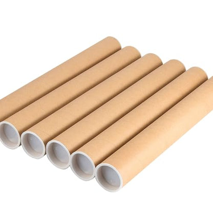 HOIGON 18 Pack 2 x 16 Inch Mailing Shipping Tubes with Caps, Thick Mail Tubes Cardboard Mailing Tube for Packing,Shipping, Artwork, Crafts, Storage of Poster - size: 2x16 Inch