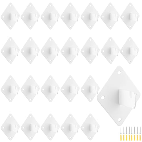Gridwall Mount Brackets, 24 Pcs Grid Panel Wall Mount Brackets White