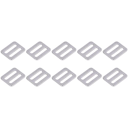 316 Stainless Steel Tri-Glide Sliders 1 Inch, Slide Buckle Strap Adjuster Slider, Adjustable Buckle Fasteners for Backpack Pet Collars Straps Outdoors Diving Marine