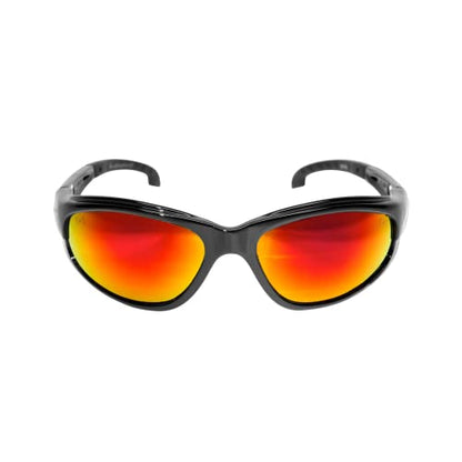 Edge SW111 Dakura Wrap-Around Safety Glasses - color: Aqua Precision Red Mirror, size: One Size, style: Standard