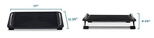Mount-It! Foot Rest Under Desk, Chrome Legs, Rocking 15° Tilt & Bumps