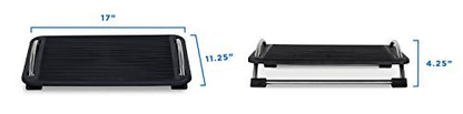 Mount-It! Foot Rest Under Desk, Chrome Legs, Rocking 15° Tilt & Bumps