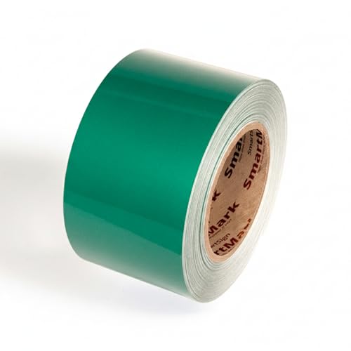 SmartSign Green Floor Marking Tape, 3" Wide x 100' Long Roll, Durable Polyester, Laminated Protection - Non-Abrasive, Adhesive Safety Tape for Warehouses, High Traffic/Forklift Areas, Removable - color: Green, size: 3"