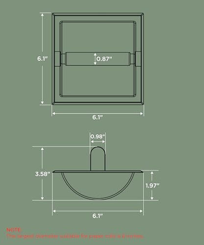 FORIOUS Recessed Toilet Paper Holder for Mega Rolls, Oil Rubbed Bronze - color: Oil Rubbed Bronze