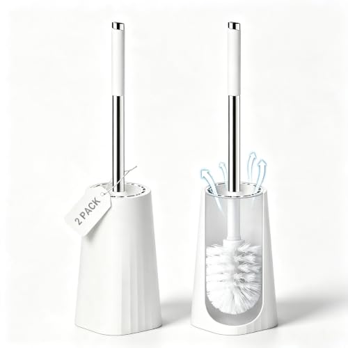 SetSail Toilet Brush, Holder Toilet Brushes for Bathroom,White,2 Packs - color: White, size: 2 packs