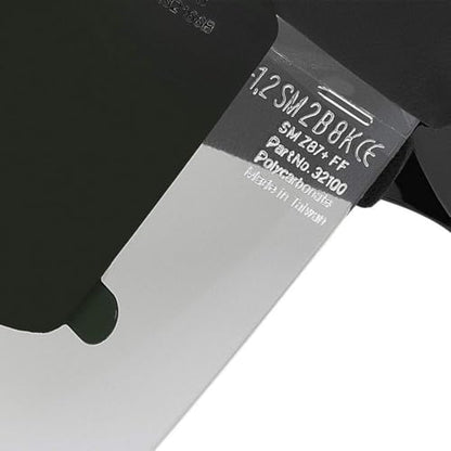Sellstrom DP4 Face Shield - Lightweight Mask with High Impact Crown & Ratchet Headgear for Work, Grinding, Plasma/Flame Cutting - ANSI Z87.1 - Clear Anti Fog Polycarbonate Window - UV/IR Flip Up Visor - style: Shade 6 Cobalt Visor