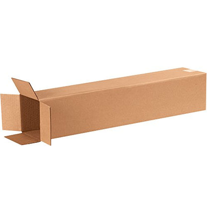BOX USA 6x6x30 Tall Corrugated Boxes, Tall, 6L x 6W x 30H, Pack of 25 | Shipping, Packaging, Moving, Storage Box for Home or Business, Strong Wholesale Bulk Boxes - size: 6" x 6" x 30"