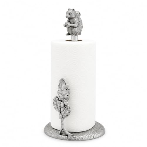 Arthur Court Squirrel Paper Towel Holder - Decorative Aluminum Kitchen Towel Stand - 15 Inch Tall - size: Squirrel