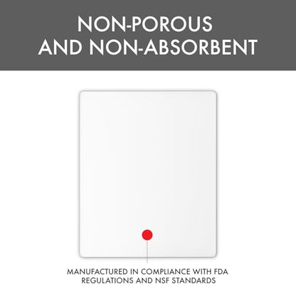 Dexas NSF Polysafe Cutting Board, 14 by 17 inches, White - size: 14"L x 17"W, style: Flat