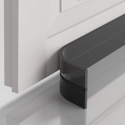 Weather Stripping, 2 in x 20 ft Black Silicone Door Seal Strip - color: Black, size: 2 Inch x 20 Feet