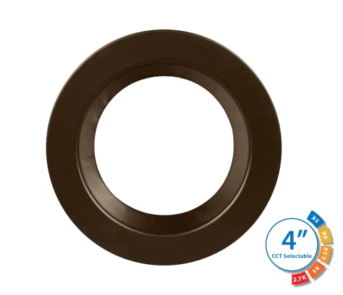 DLR4(v6) 4-inch Oil-Rubbed Bronze Selectable Recessed LED Downlight (DLR4607120SOB) - color: Oil-Rubbed Bronze, style: 1-Pack