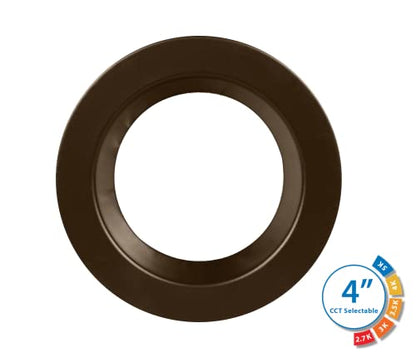 DLR4(v6) 4-inch Oil-Rubbed Bronze Selectable Recessed LED Downlight (DLR4607120SOB) - color: Oil-Rubbed Bronze, style: 1-Pack