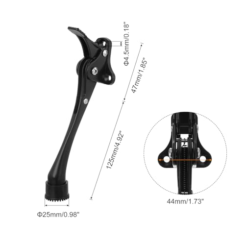 uxcell Kickdown Door Stop, One Touch Kickdown Door Stopper Holder with Non-Slip Rubber Tip and Screws, 6-Inch Metal Door Kickstand for Bottom of Door, Black - color: Black, size: 6 Inch